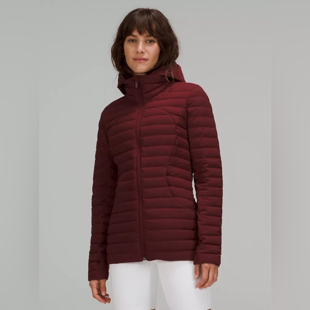 lululemon athletica Burgundy Hooded Puffer Jacket